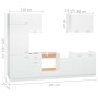 Juego de muebles de cocina 7 piezas madera de ingeniería blanco de , Armarios de cocina - Ref: Foro24-3067631, Precio: 536,32...