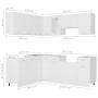 Juego de muebles de cocina 11 piezas aglomerado blanco de , Armarios de cocina - Ref: Foro24-3067665, Precio: 648,64 €, Descu...
