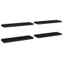 Estantes flotantes de pared 4 uds MDF negro 80x23,5x3,8 cm de vidaXL, Estantes y estanterías - Ref: Foro24-323837, Precio: 70...