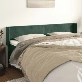 Cabecero de terciopelo verde oscuro 163x16x78/88 cm de , Cabeceros y pies de cama - Ref: Foro24-3118545, Precio: 76,45 €, Des...