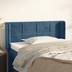 Cabecero de terciopelo azul oscuro 83x16x78/88 cm de , Cabeceros y pies de cama - Ref: Foro24-3118802, Precio: 43,12 €, Descu...