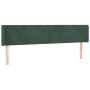Cabecero con LED de terciopelo verde oscuro 183x16x78/88 cm de , Cabeceros y pies de cama - Ref: Foro24-3123019, Precio: 99,1...