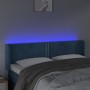 Cabecero con LED de terciopelo azul oscuro 147x16x78/88 cm de , Cabeceros y pies de cama - Ref: Foro24-3123148, Precio: 69,35...