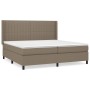 Cama box spring con colchón tela gris taupe 200x200 cm de , Camas y somieres - Ref: Foro24-3131621, Precio: 697,25 €, Descuen...