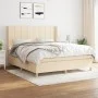Boxspringbett mit cremefarbenem Stoffmatratze 180x200 cm. von , Betten und Lattenroste - Ref: Foro24-3132014, Preis: 638,67 €...