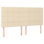 Cama box spring con colchón tela color crema 180x200 cm de , Camas y somieres - Ref: Foro24-3132014, Precio: 655,53 €, Descue...