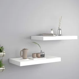 Estantes flotantes de pared 2 uds MDF blanco 50x23x3,8 cm de vidaXL, Estantes y estanterías - Ref: Foro24-323809, Precio: 31,...