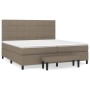 Cama box spring con colchón tela gris taupe 200x200 cm de , Camas y somieres - Ref: Foro24-3136625, Precio: 781,82 €, Descuen...
