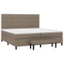 Cama box spring con colchón tela gris taupe 200x200 cm de , Camas y somieres - Ref: Foro24-3136625, Precio: 781,82 €, Descuen...