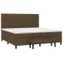 Box spring bed with dark brown fabric mattress 200x200 cm by , Beds and slatted bases - Ref: Foro24-3136864, Price: 802,99 €,...
