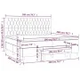 Box spring bed with dark brown fabric mattress 200x200 cm by , Beds and slatted bases - Ref: Foro24-3136864, Price: 802,99 €,...