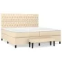 Boxspring-Bett mit cremefarbenem Stoffmatratze 200x200 cm. von , Betten und Lattenroste - Ref: Foro24-3136866, Preis: 749,93 ...