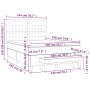 Cama box spring con colchón tela color crema 140x190 cm de , Camas y somieres - Ref: Foro24-3136914, Precio: 534,28 €, Descue...