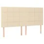 Box spring bed with cream-colored fabric mattress 200x200 cm by , Beds and slatted bases - Ref: Foro24-3137186, Price: 764,07...