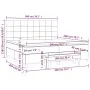 Box spring bed with cream-colored fabric mattress 200x200 cm by , Beds and slatted bases - Ref: Foro24-3137186, Price: 764,07...