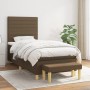 Cama box spring con colchón tela marrón oscuro 80x200 cm de , Camas y somieres - Ref: Foro24-3137192, Precio: 360,04 €, Descu...