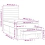 Cama box spring con colchón tela marrón oscuro 80x200 cm de , Camas y somieres - Ref: Foro24-3137192, Precio: 360,04 €, Descu...
