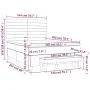 Box spring bed with cream-colored fabric mattress 140x200 cm by , Beds and slatted bases - Ref: Foro24-3137242, Price: 565,82...