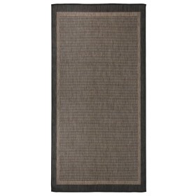 Alfombra de exterior de tejido plano marrón oscuro 100x200 cm de , Alfombras - Ref: Foro24-340843, Precio: 45,96 €, Descuento: %