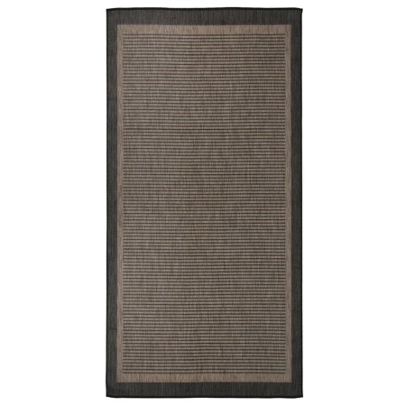 Alfombra de exterior de tejido plano marrón oscuro 100x200 cm de , Alfombras - Ref: Foro24-340843, Precio: 45,96 €, Descuento: %