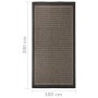 Alfombra de exterior de tejido plano marrón oscuro 100x200 cm de , Alfombras - Ref: Foro24-340843, Precio: 45,96 €, Descuento: %