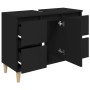 Armario para lavabo madera contrachapada negro 80x33x60 cm de , Tocadores de baño - Ref: Foro24-821269, Precio: 73,76 €, Desc...