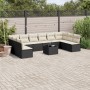 Set de sofás de jardín 11 pzas y cojines ratán sintético negro de , Conjuntos de jardín - Ref: Foro24-3249935, Precio: 603,32...