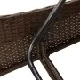 Synthetic rattan sun lounger with brown cushion 60x205x73 cm by , Loungers - Ref: Foro24-368279, Price: 156,22 €, Discount: %