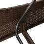 Tumbona con cojín ratán sintético marrón 60x205x73 cm de , Tumbonas - Ref: Foro24-368279, Precio: 159,14 €, Descuento: %