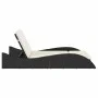Sun lounger with black synthetic rattan cushions 114x205x73 cm by , Loungers - Ref: Foro24-368287, Price: 244,83 €, Discount: %