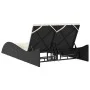 Sun lounger with black synthetic rattan cushions 114x205x73 cm by , Loungers - Ref: Foro24-368287, Price: 244,83 €, Discount: %