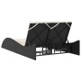 Tumbona con cojines ratán sintético negro 114x205x73 cm de , Tumbonas - Ref: Foro24-368287, Precio: 240,27 €, Descuento: %