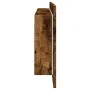 Armario de baño con espejo y luz LED roble ahumado 100x12x45 cm de , Tocadores de baño - Ref: Foro24-834959, Precio: 90,44 €,...