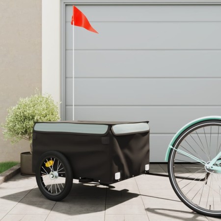 Remolque para bicicleta hierro negro y gris 45 kg de , Remolques para bicicletas - Ref: Foro24-94084, Precio: 103,81 €, Descu...