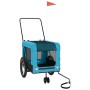 Remolque de bicicleta mascotas hierro tela Oxford azul negro de , Cochecitos para mascotas - Ref: Foro24-93939, Precio: 123,2...