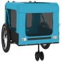 Remolque de bicicleta mascotas hierro tela Oxford azul negro de , Cochecitos para mascotas - Ref: Foro24-93939, Precio: 123,2...