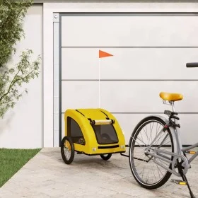 Remolque de bicicleta mascotas hierro tela Oxford amarillo de , Cochecitos para mascotas - Ref: Foro24-93966, Precio: 96,76 €...