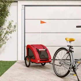 Remolque de bicicleta mascotas hierro tela Oxford rojo de , Cochecitos para mascotas - Ref: Foro24-93964, Precio: 88,81 €, De...