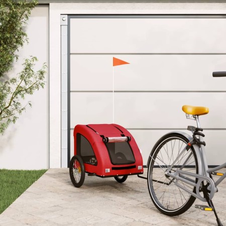 Remolque de bicicleta mascotas hierro tela Oxford rojo de , Cochecitos para mascotas - Ref: Foro24-93964, Precio: 93,25 €, De...