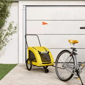 Remolque de bicicleta mascotas hierro tela Oxford amarillo de , Cochecitos para mascotas - Ref: Foro24-93987, Precio: 121,02 ...