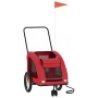 Remolque de bicicleta mascotas hierro tela Oxford rojo de , Cochecitos para mascotas - Ref: Foro24-93985, Precio: 124,93 €, D...