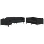 Juego de sofás 3 piezas tela negro de , Sofás - Ref: Foro24-3209231, Precio: 712,07 €, Descuento: %