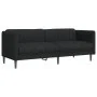 Juego de sofás 3 piezas tela negro de , Sofás - Ref: Foro24-3209231, Precio: 712,07 €, Descuento: %