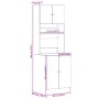Mueble de cocina madera de ingeniería roble Sonoma 60x50x180 cm de , Armarios de cocina - Ref: Foro24-3276639, Precio: 184,83...
