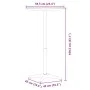 Outdoor bar table with adjustable height, made of aluminum, Ø59.5x70/109.5 cm. by , Garden tables - Ref: Foro24-4007197, Pric...