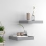 Estantes flotantes de pared 2 uds MDF gris 23x23,5x3,8 cm de vidaXL, Estantes y estanterías - Ref: Foro24-323845, Precio: 24,...
