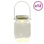 Luz solar de exterior de vidrio 12 uds banco cálido de , Iluminación de exterior - Ref: Foro24-4008204, Precio: 101,40 €, Des...