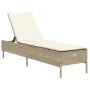 Tumbonas con cojines 2 unidades ratán sintético beige de , Tumbonas - Ref: Foro24-3261591, Precio: 314,98 €, Descuento: %