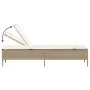 Tumbonas con cojines 2 unidades ratán sintético beige de , Tumbonas - Ref: Foro24-3261591, Precio: 314,98 €, Descuento: %