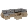 Set de sofás de jardín y cojines 8 piezas ratán sintético beige de , Conjuntos de jardín - Ref: Foro24-3275149, Precio: 548,6...